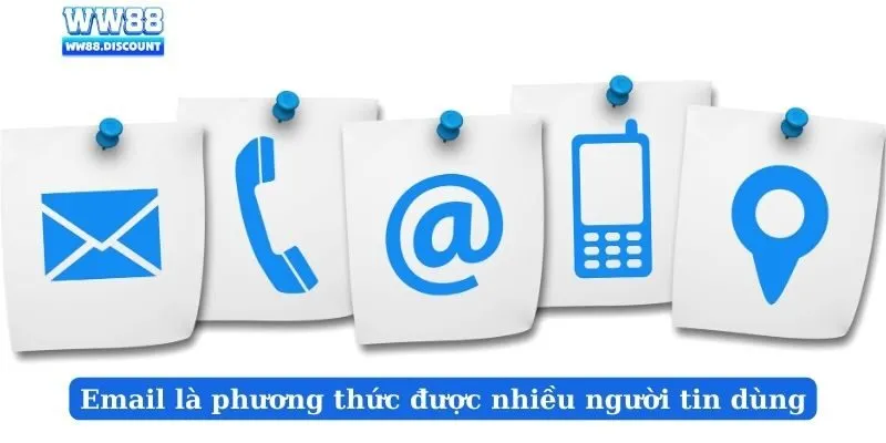 Email là phương thức được nhiều người tin dùng