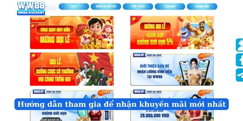 Hướng dẫn tham gia để nhận khuyến mãi mới nhất
