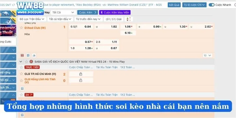 Tổng hợp những hình thức soi kèo nhà cái bạn nên nắm